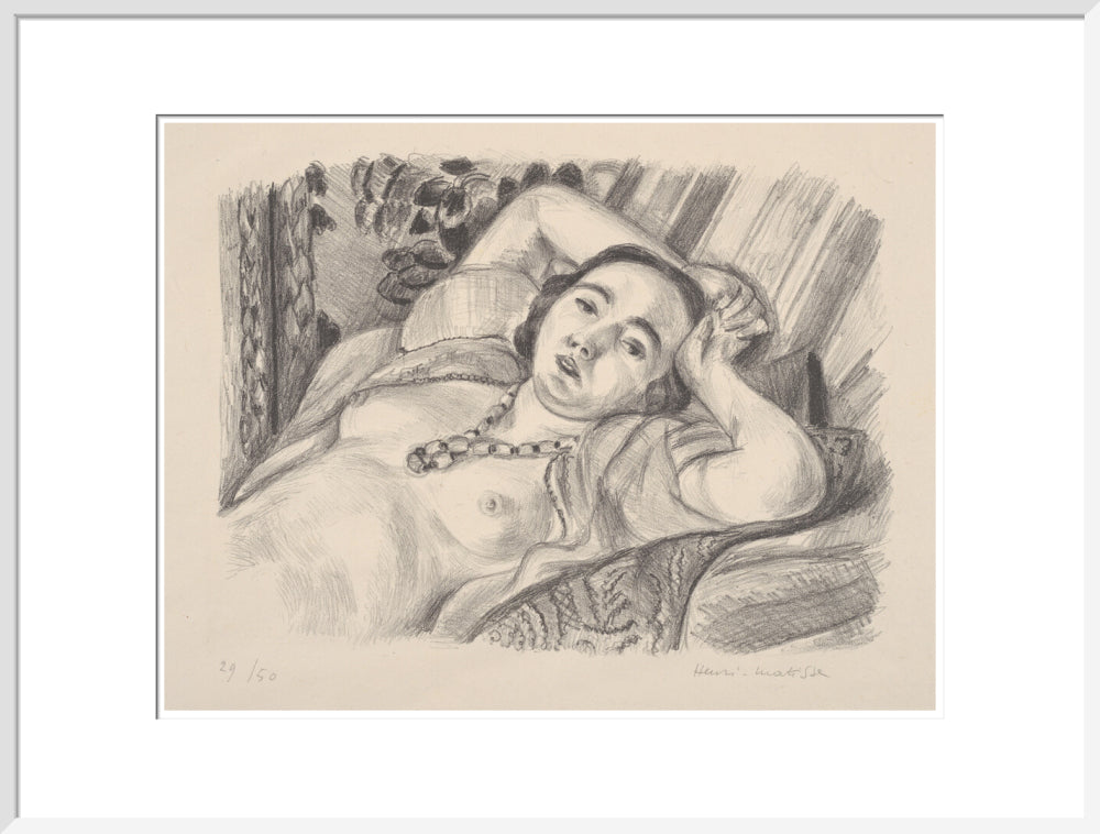 Odalisque with Necklace - Art print
