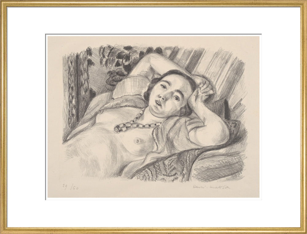 Odalisque with Necklace - Art print