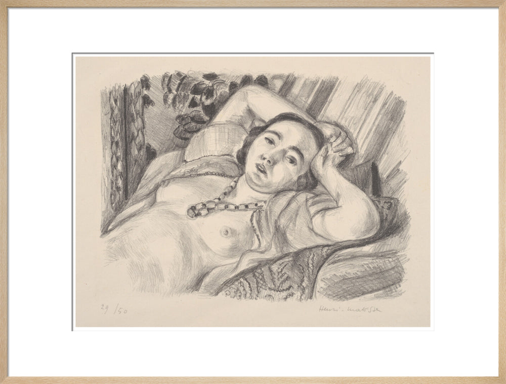 Odalisque with Necklace - Art print