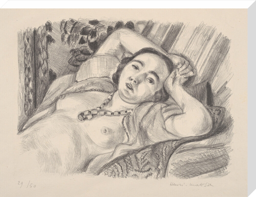 Odalisque with Necklace - Art print