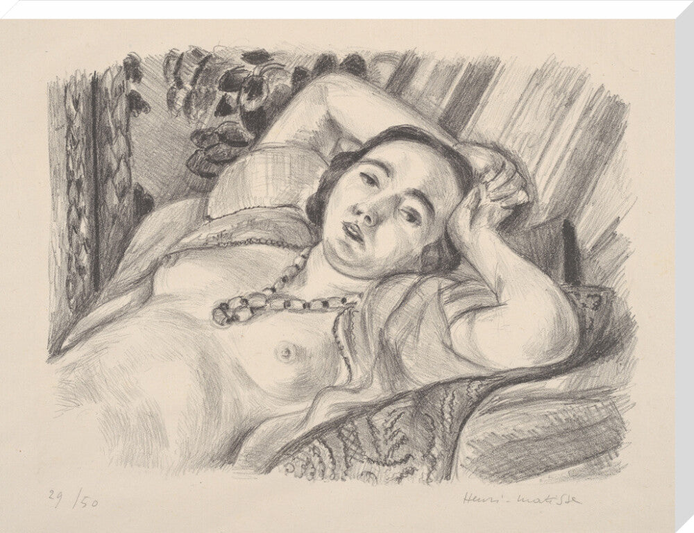 Odalisque with Necklace - Art print