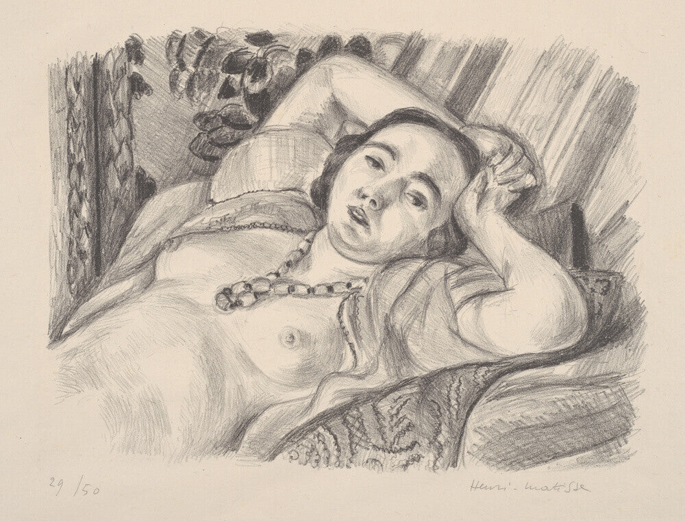 Odalisque with Necklace - Art print
