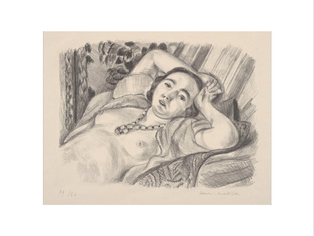 Odalisque with Necklace - Art print