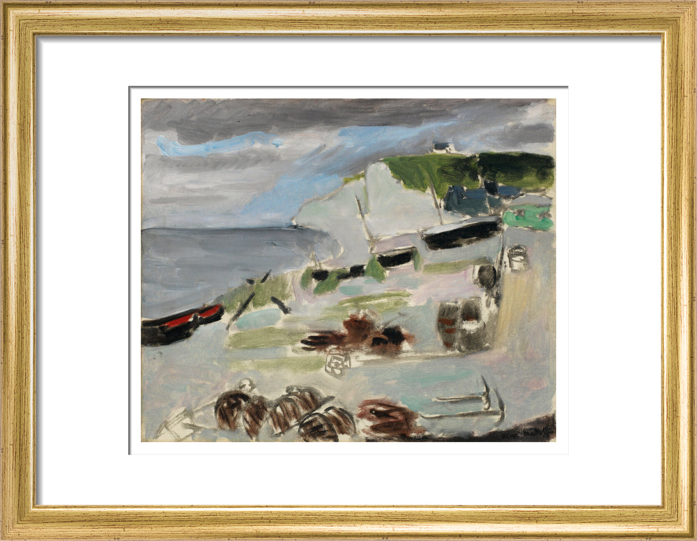 Boats on the Beach, Étretat - Art print