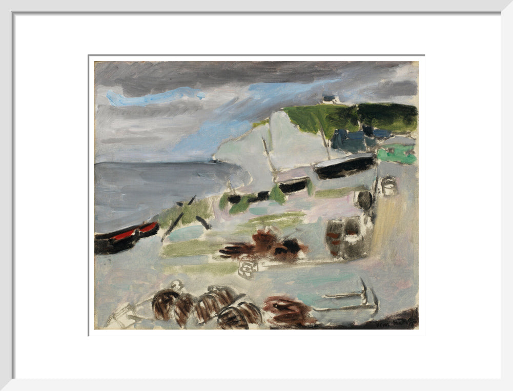 Boats on the Beach, Étretat - Art print