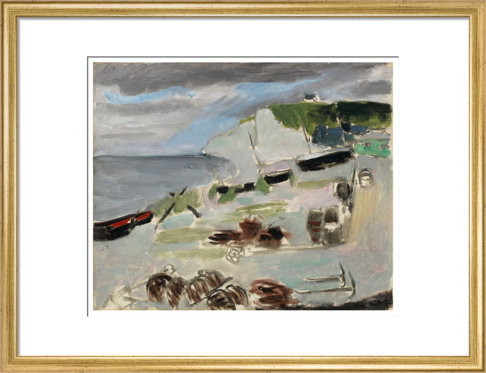 Boats on the Beach, Étretat - Art print