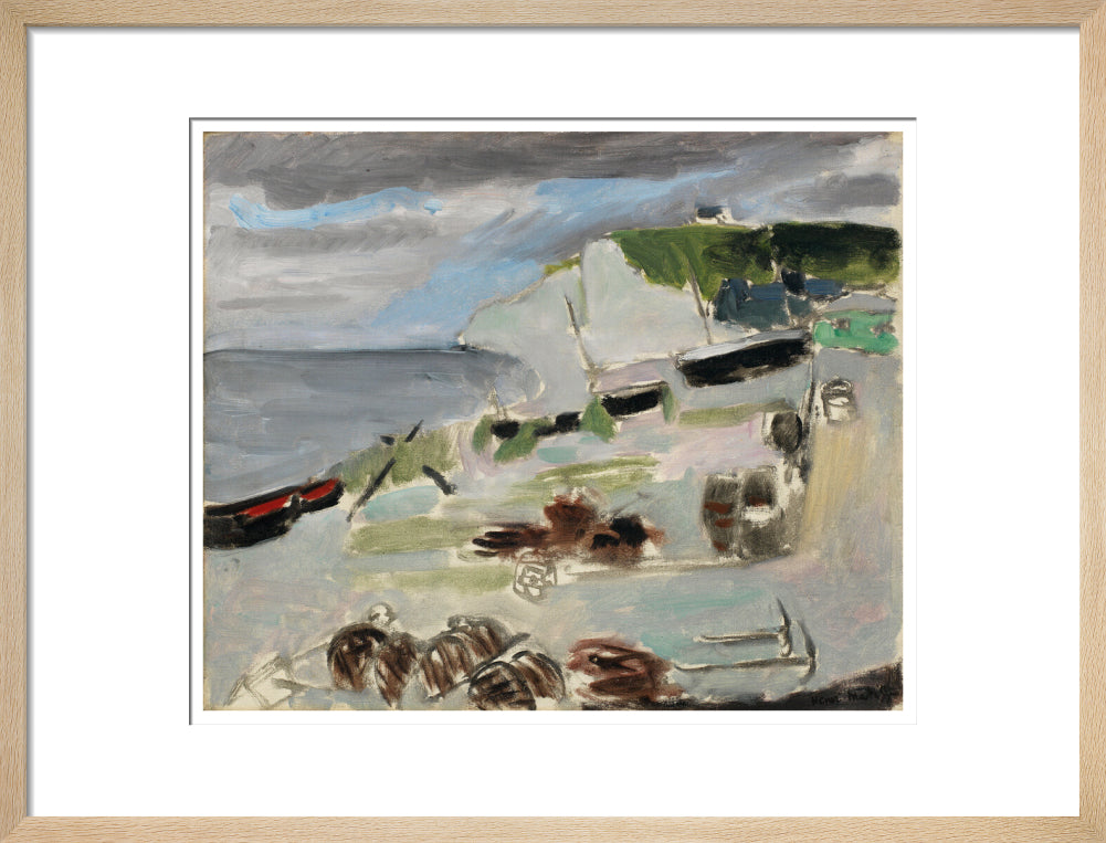 Boats on the Beach, Étretat - Art print