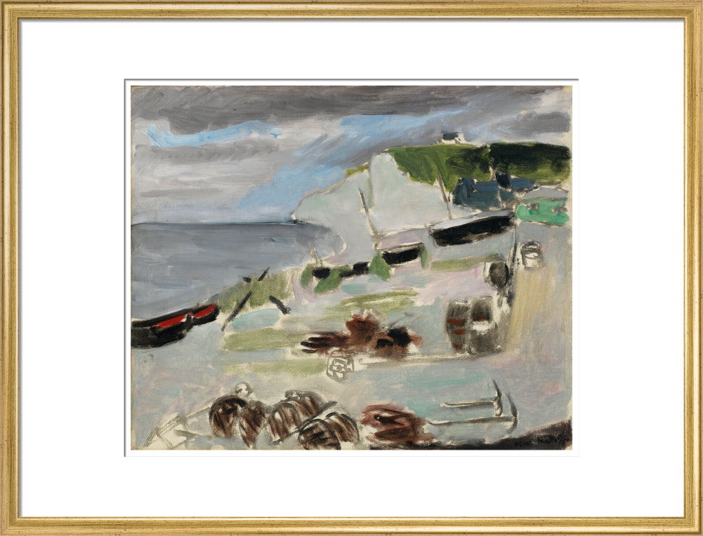 Boats on the Beach, Étretat - Art print