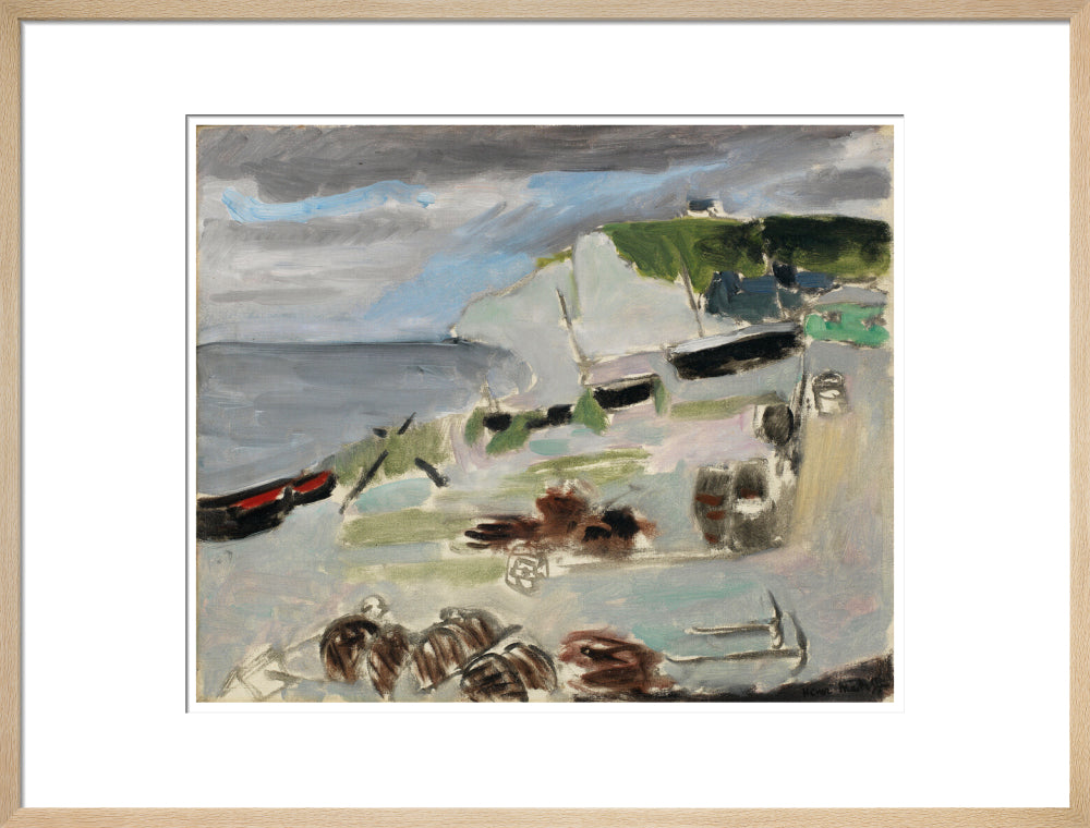 Boats on the Beach, Étretat - Art print
