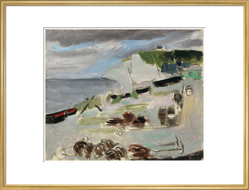 Boats on the Beach, Étretat - Art print