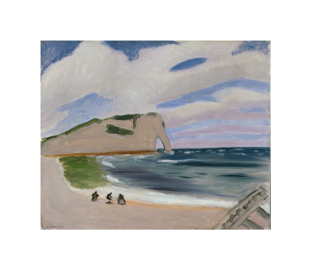 Women on the Beach, Étretat - Art print