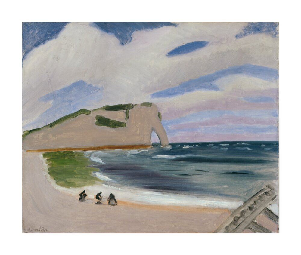 Women on the Beach, Étretat - Art print