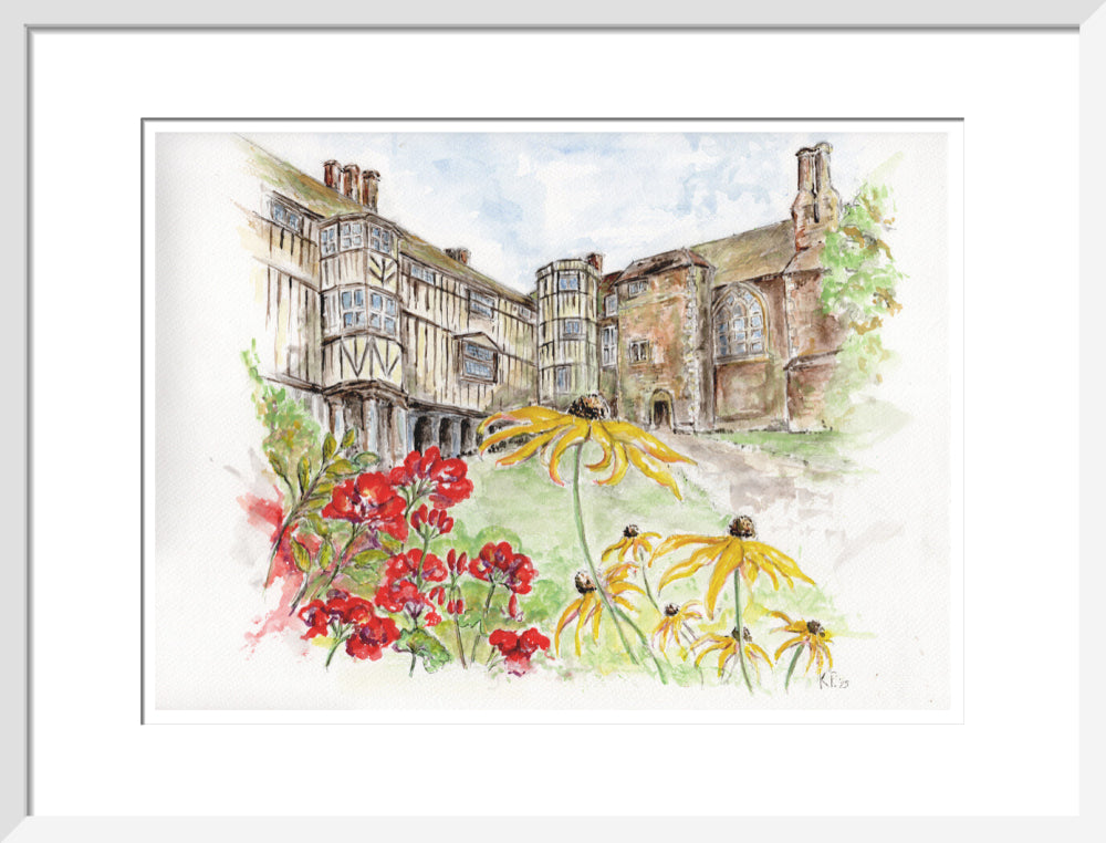 Queens' College Cambridge, Cloisters Court - Art Print