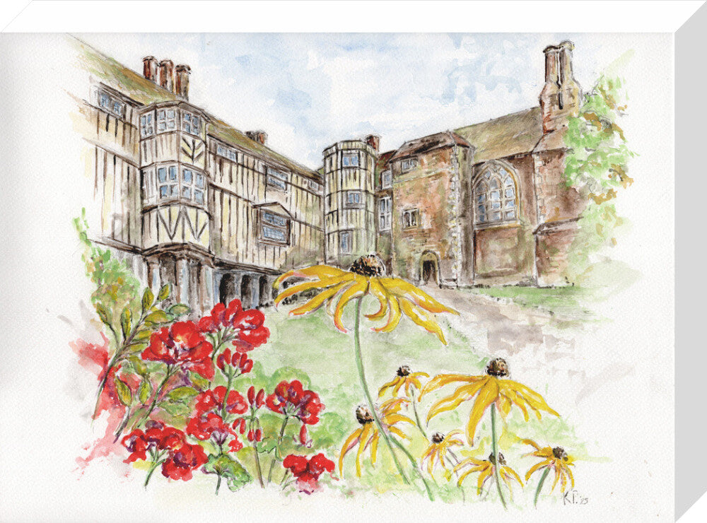 Queens' College Cambridge, Cloisters Court - Art Print