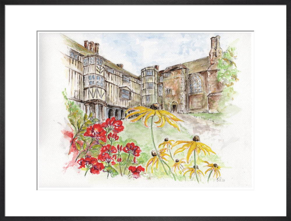 Queens' College Cambridge, Cloisters Court - Art Print