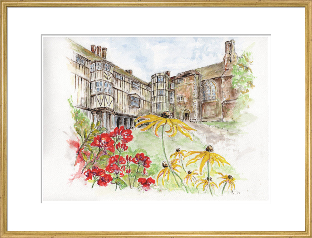 Queens' College Cambridge, Cloisters Court - Art Print