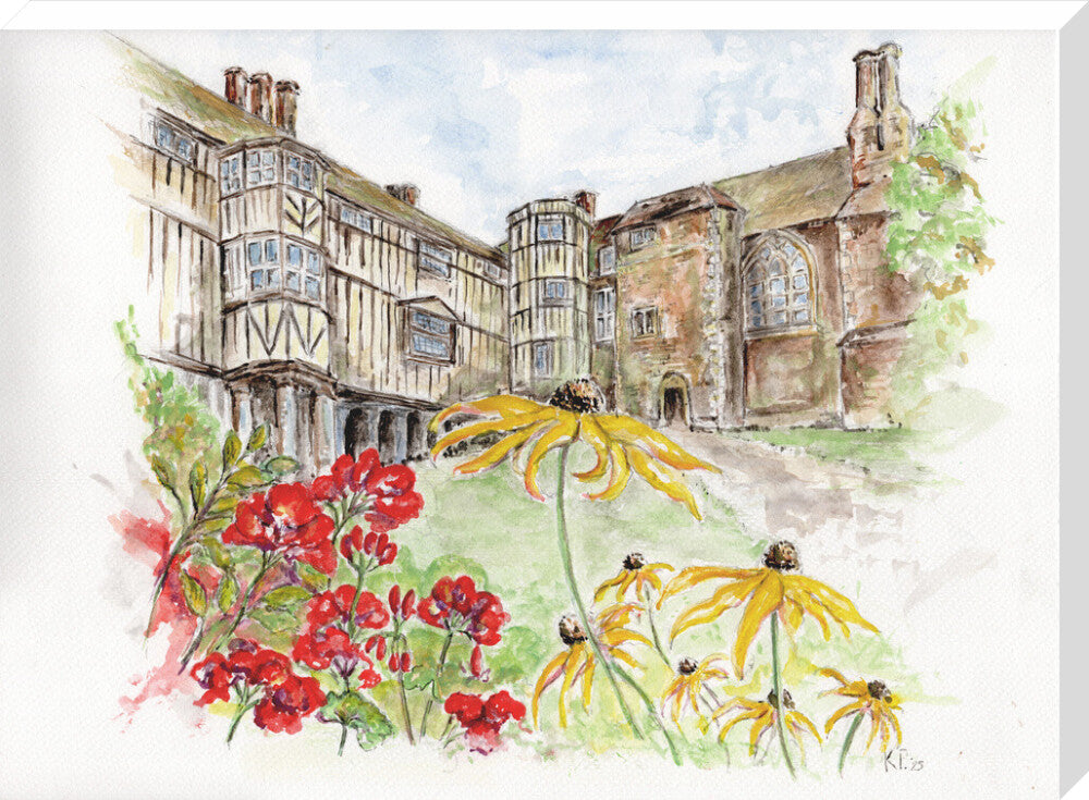 Queens' College Cambridge, Cloisters Court - Art Print