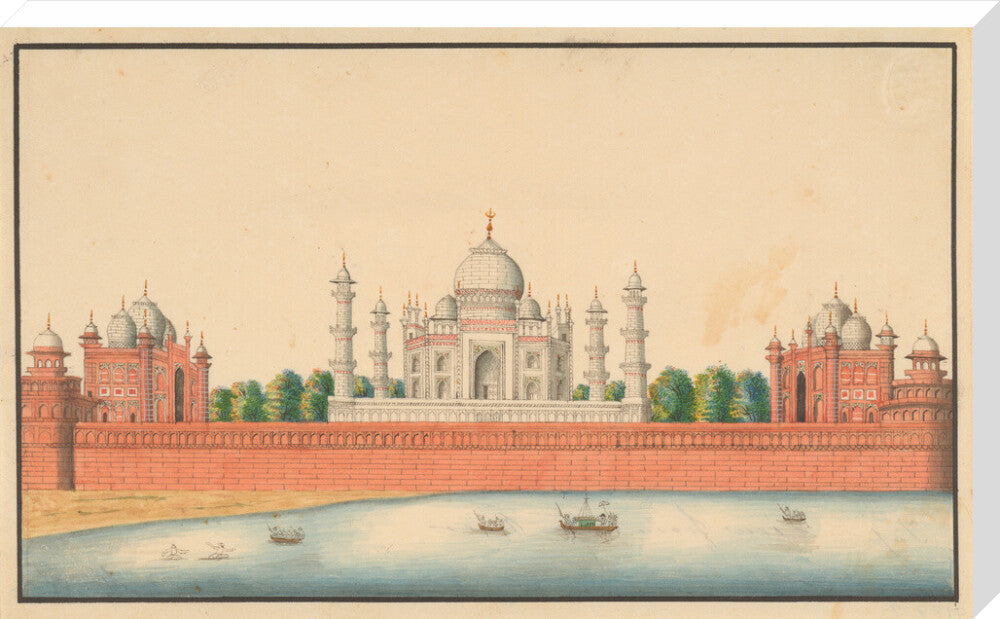 View of the Taj Mahal and Gardens (stretched canvas, extra large, unframed)