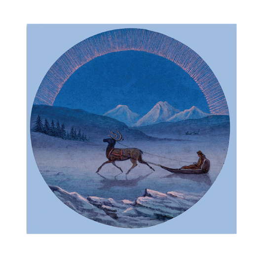 Reindeer Sledge - Christmas card pack