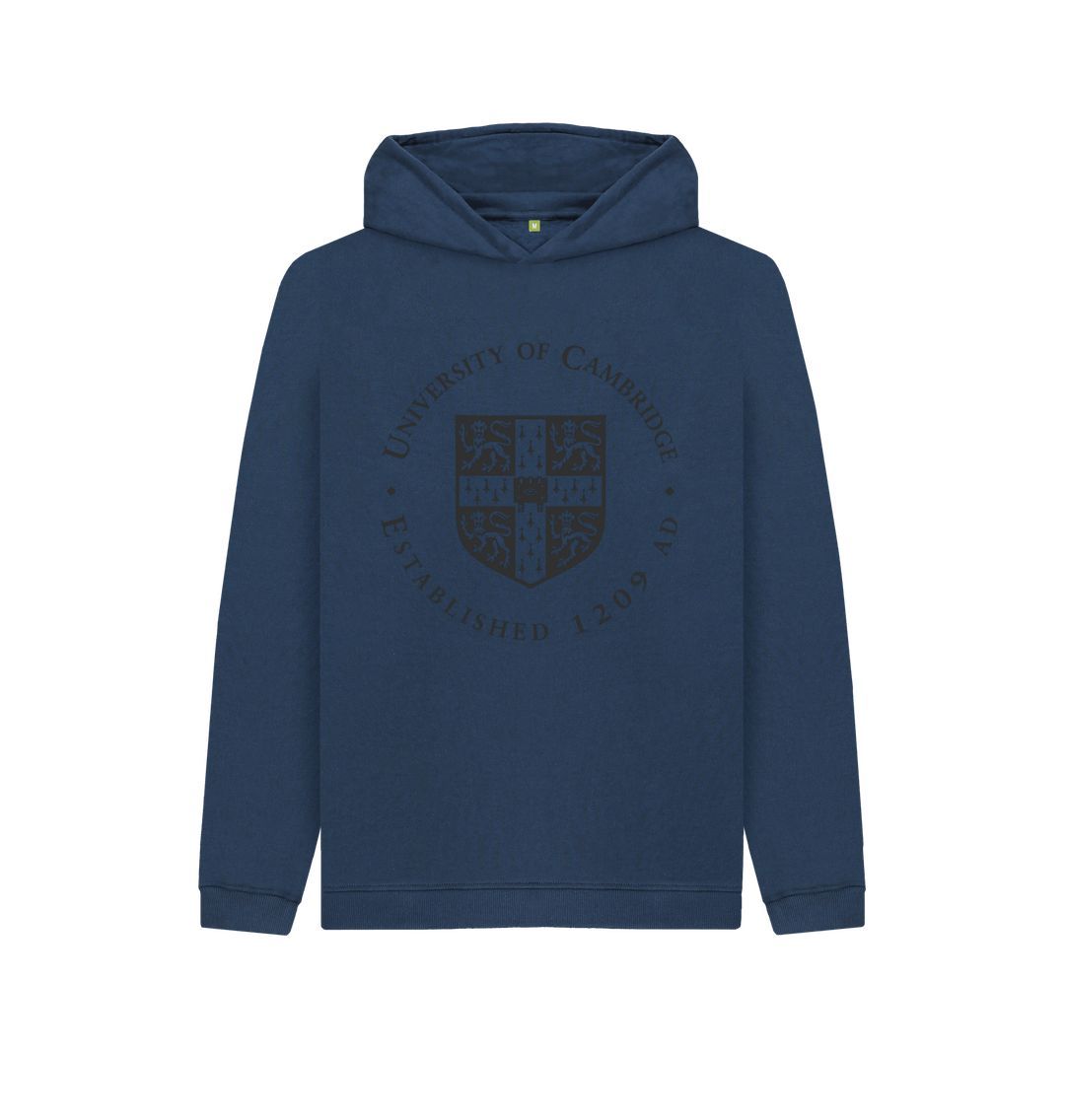 Navy Blue Kids University of Cambridge Hoodie, Large Shield