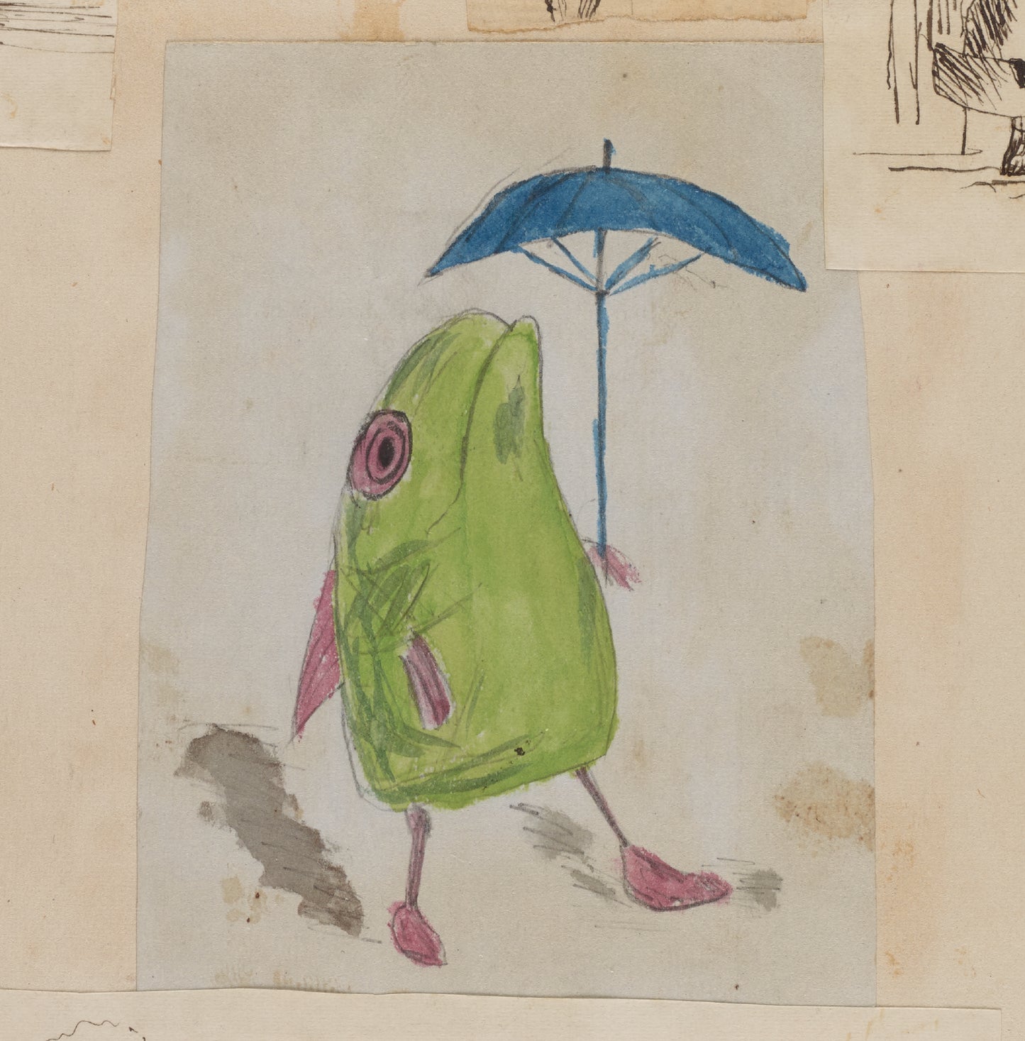 Fish with Umbrella - Greeting card