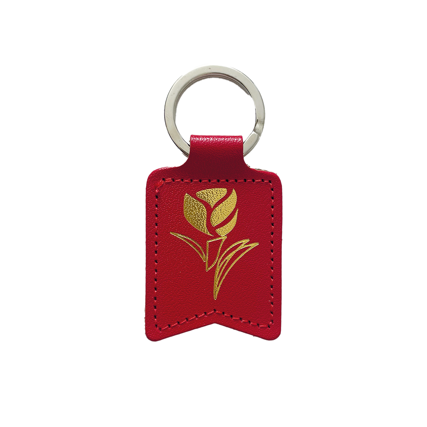Gold Embossed Tulip - Keyring