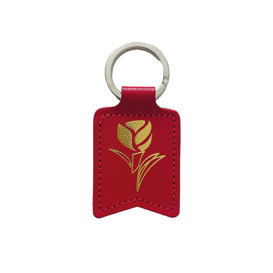 Gold Embossed Tulip - Keyring