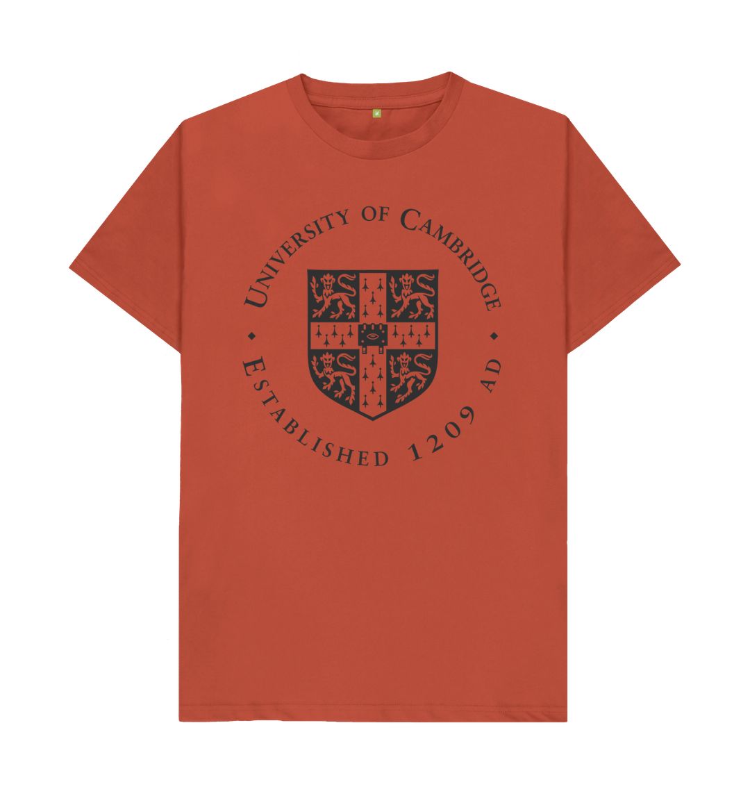 Rust Men's University of Cambridge Crew Neck Tee