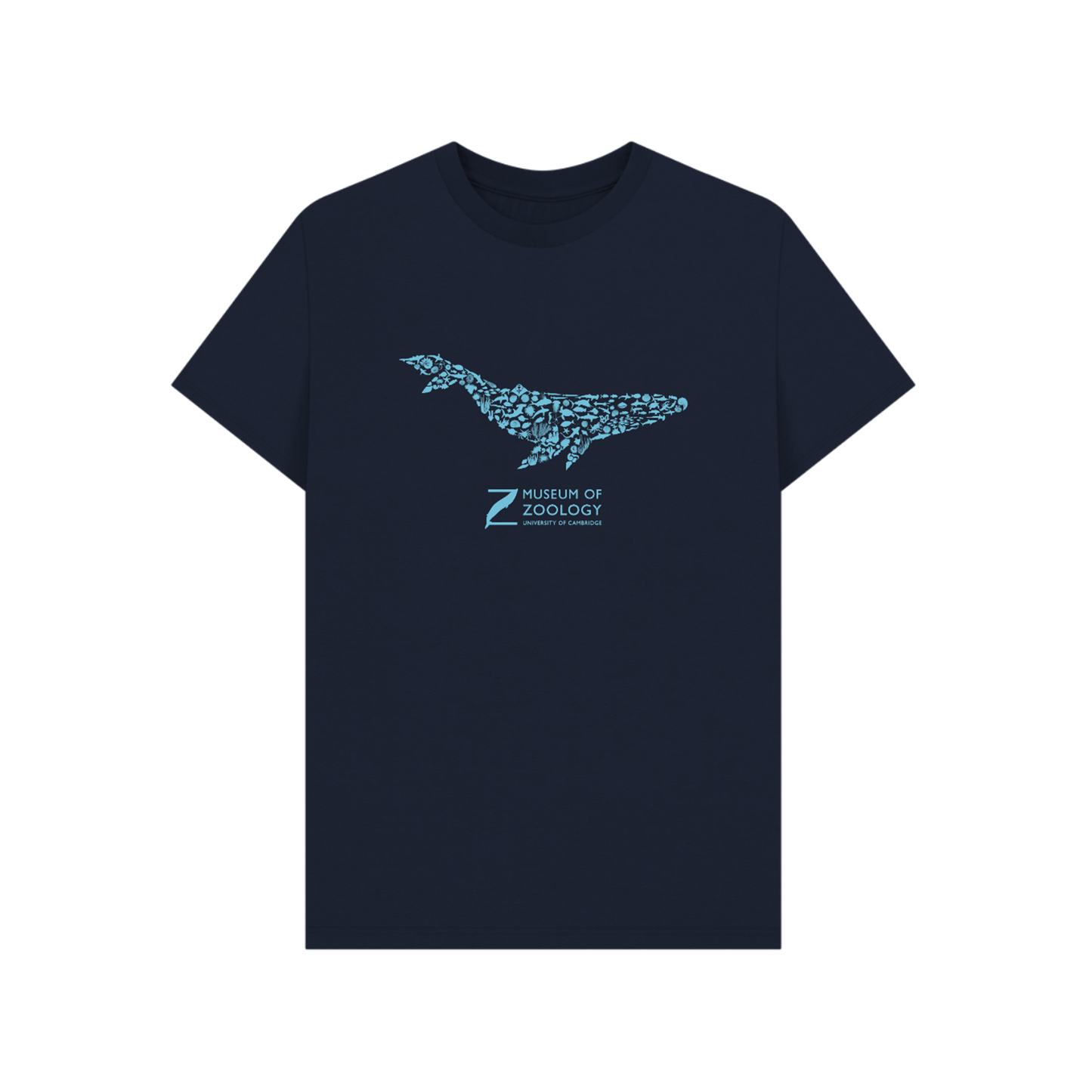 Whale Collage on Navy Blue - T-shirt