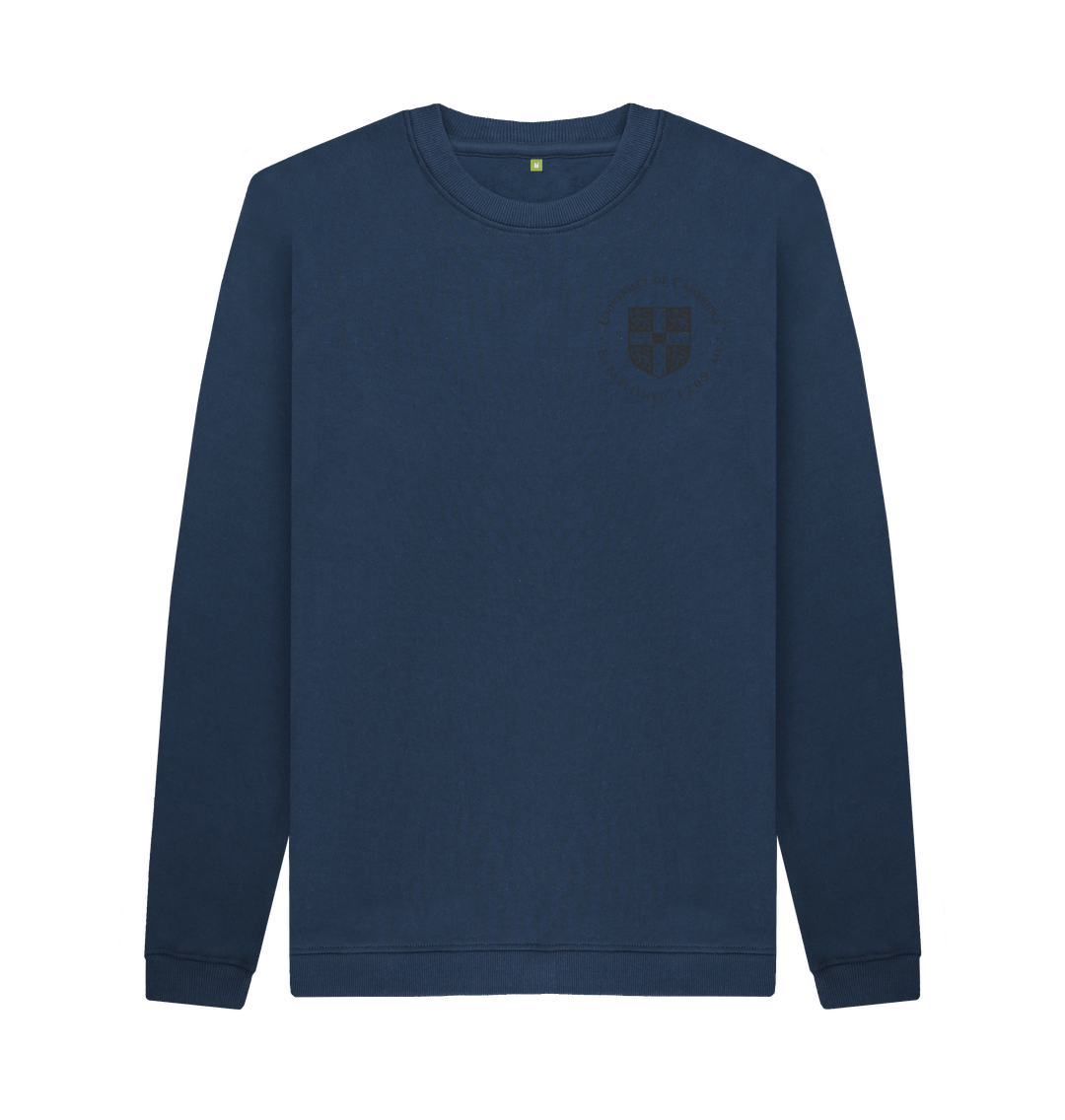 Navy Blue Printed Sweater Front