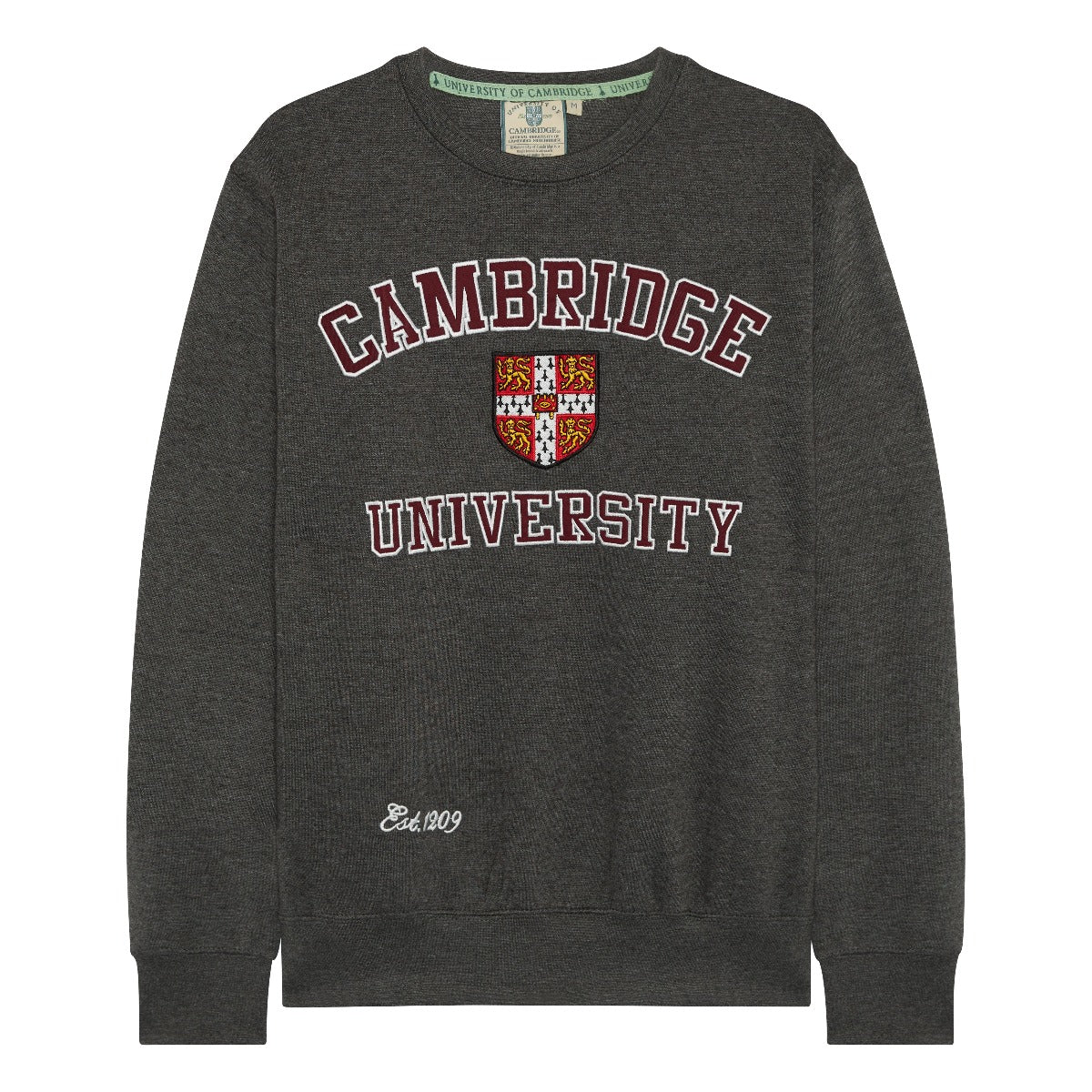 Cambridge University Applique Sweatshirt - Charcoal