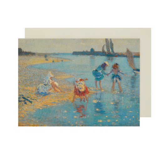 Children Paddling, Walberswick - Greeting card