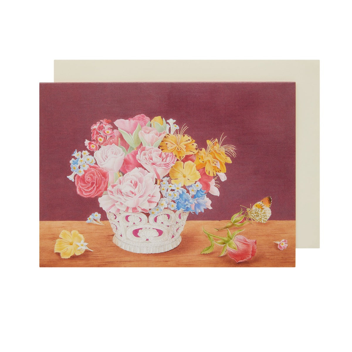 A Georgian Sugar Flower Basket - Greeting card