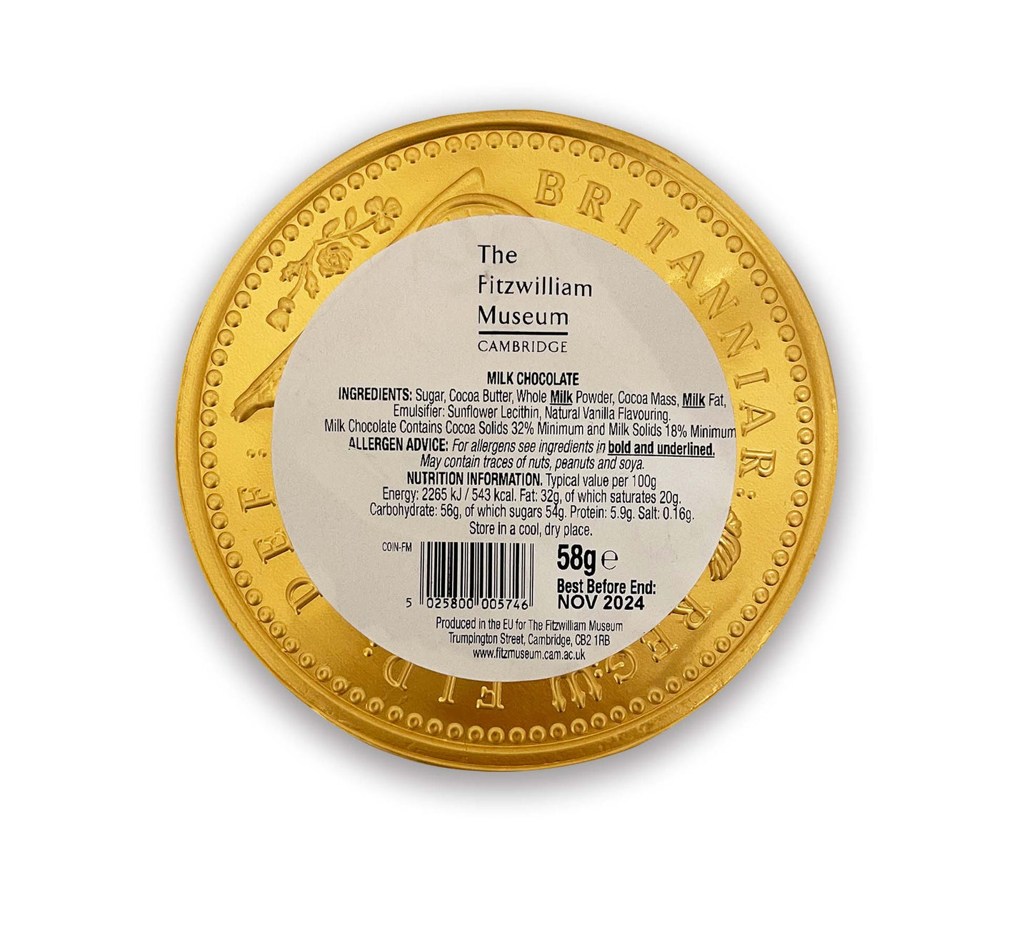 Fitzwilliam Museum Chocolate Coin