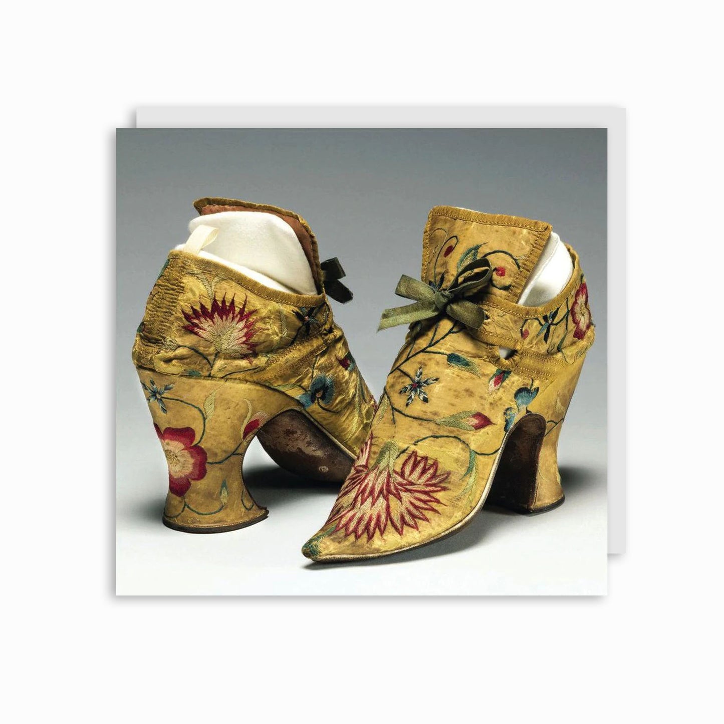 Yellow Silk Taffeta Shoes - Greeting card