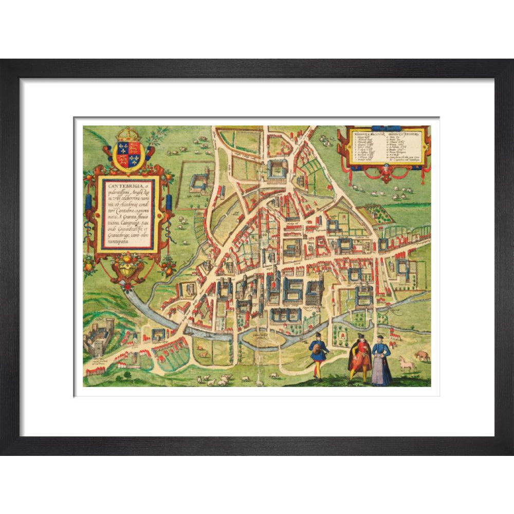 Map of Cambridge 1575 - Art print