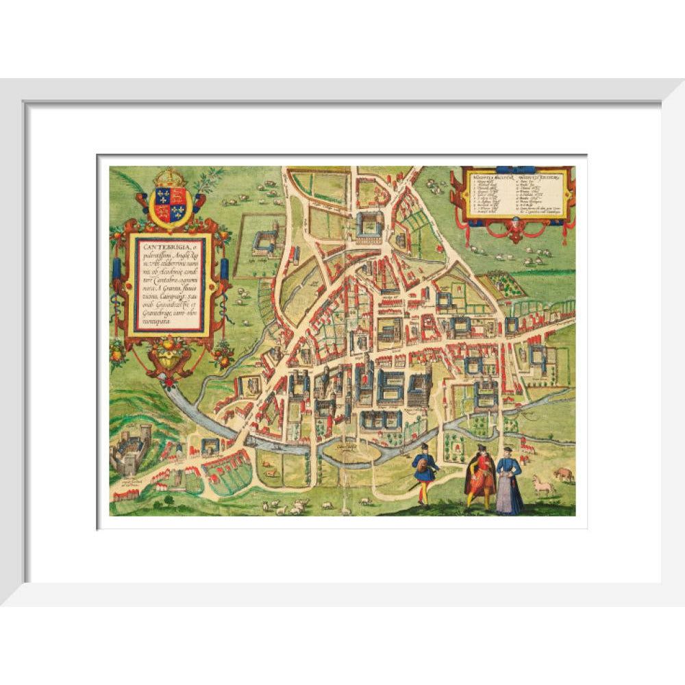 Map of Cambridge 1575 - Art print