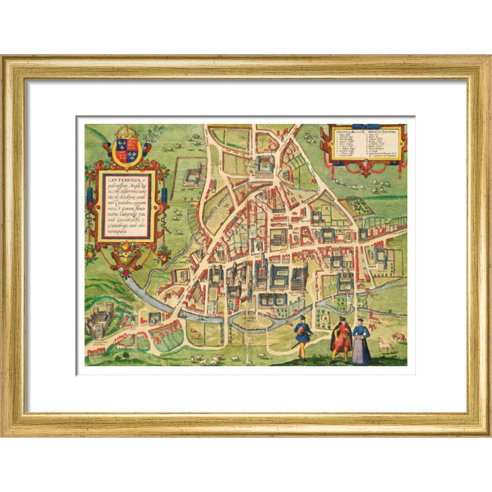 Map of Cambridge 1575 - Art print