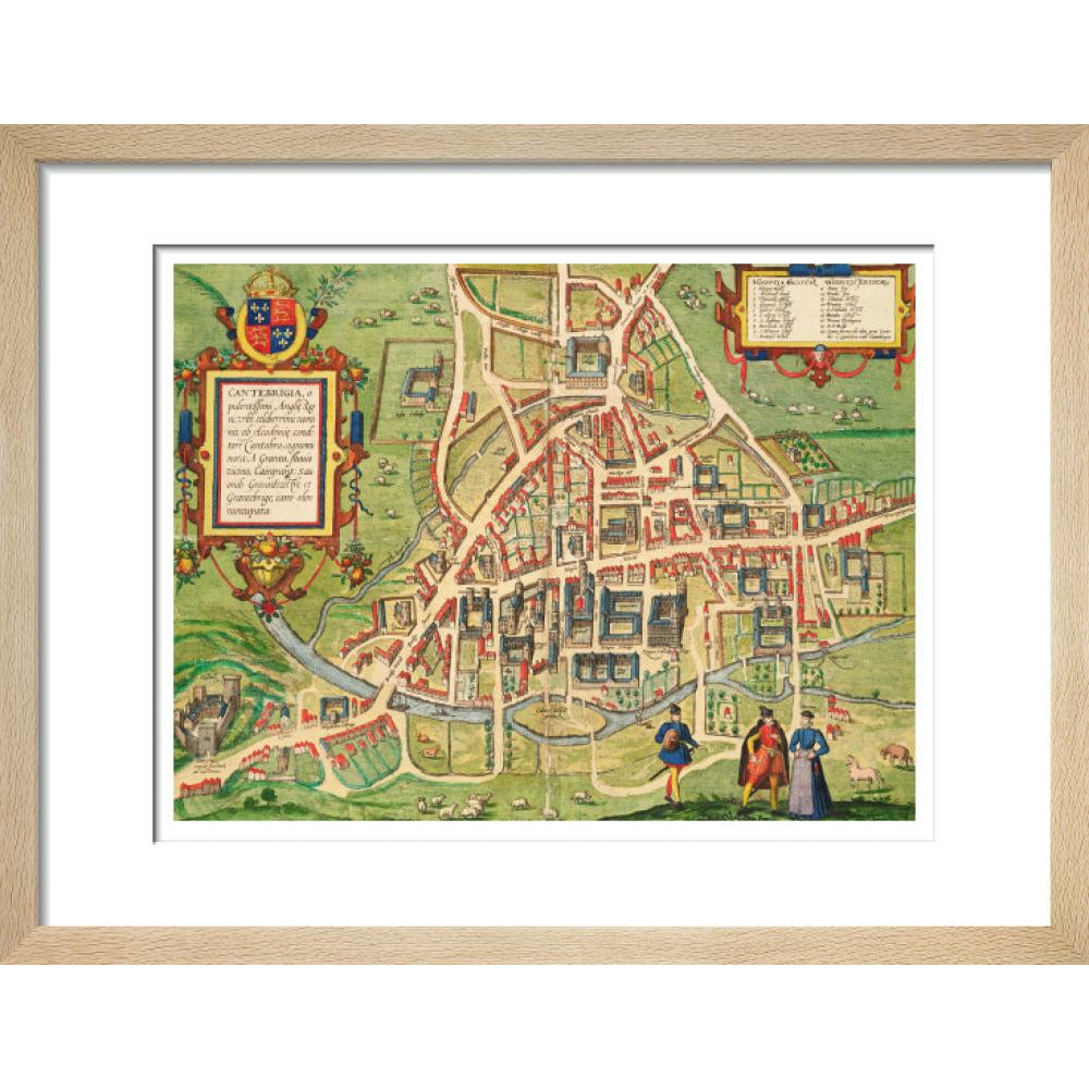 Map of Cambridge 1575 - Art print