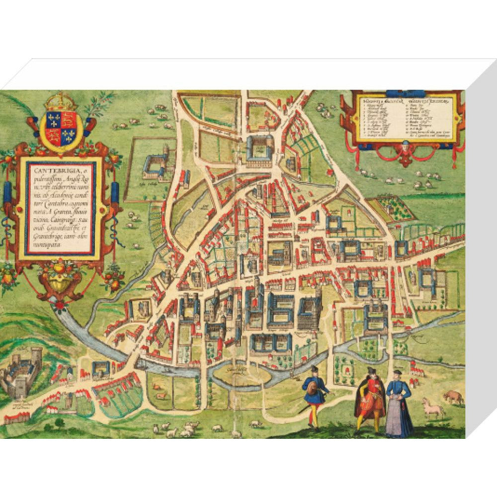 Map of Cambridge 1575 - Art print