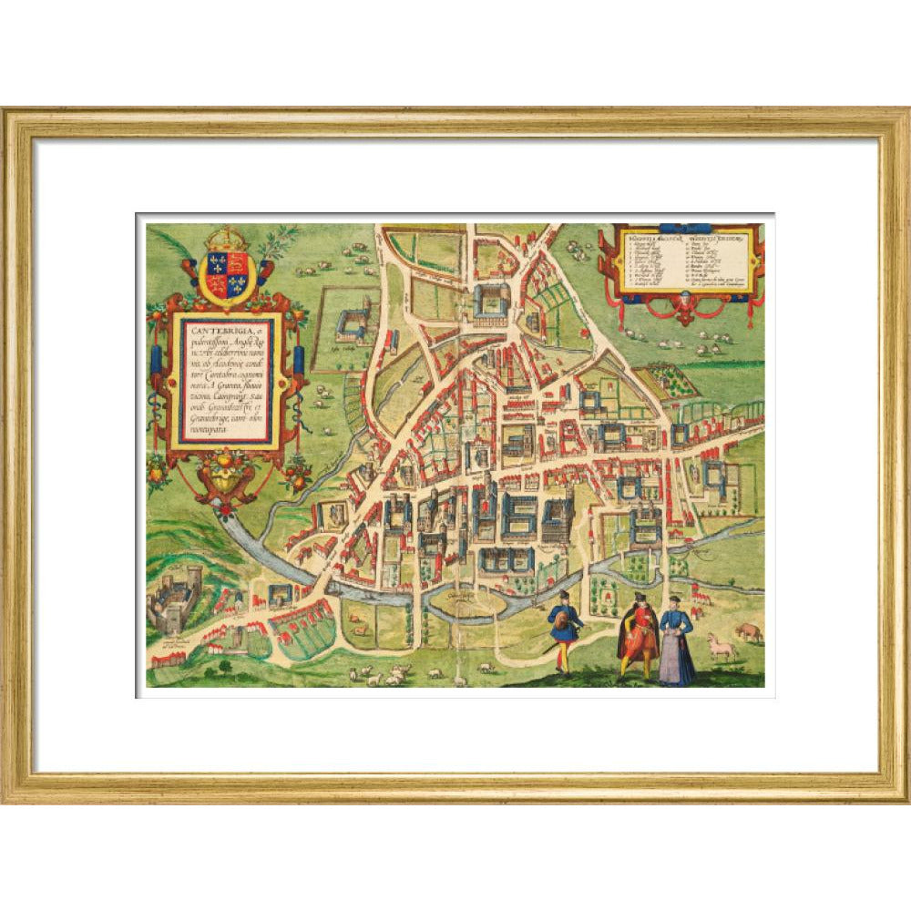 Map of Cambridge 1575 - Art print