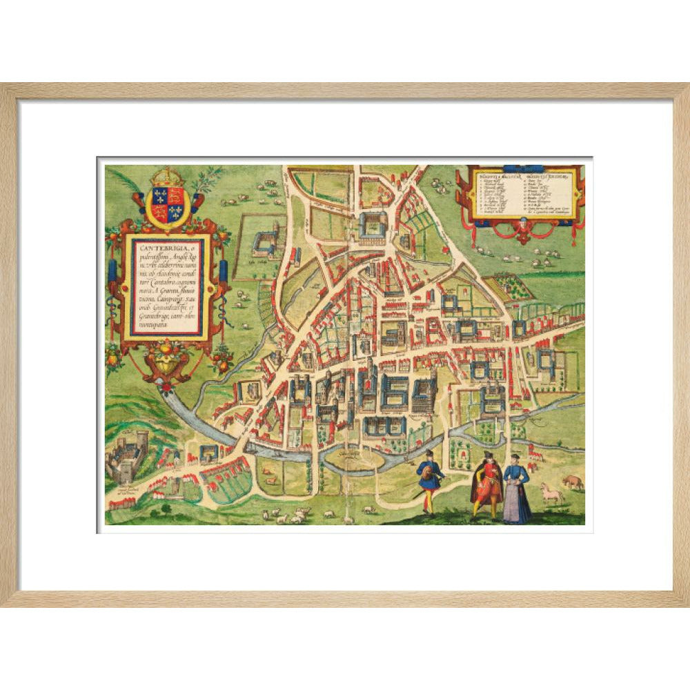 Map of Cambridge 1575 - Art print