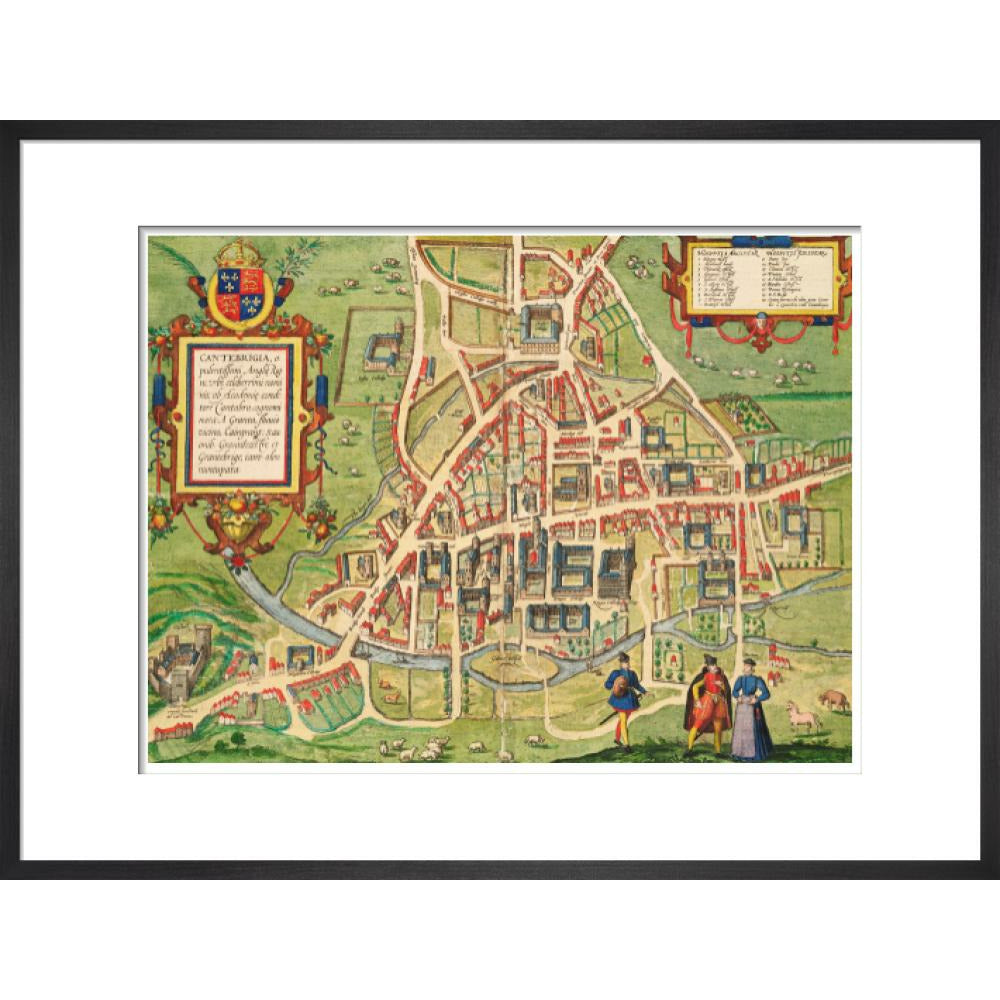 Map of Cambridge 1575 - Art print