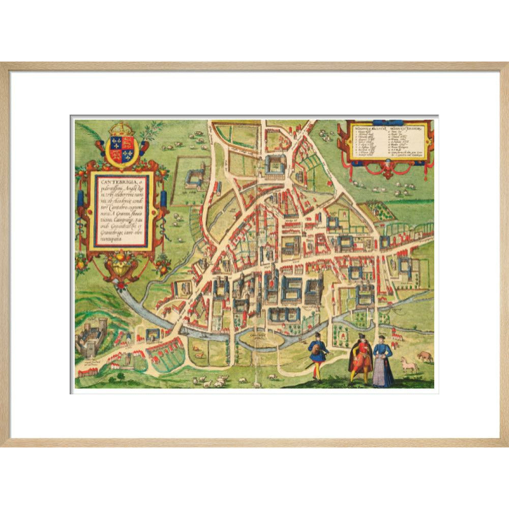 Map of Cambridge 1575 - Art print