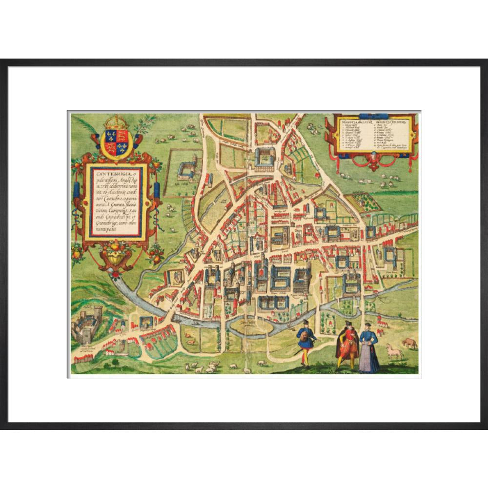 Map of Cambridge 1575 - Art print