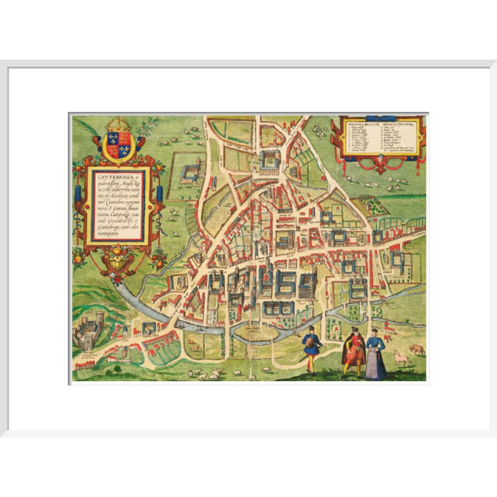 Map of Cambridge 1575 - Art print