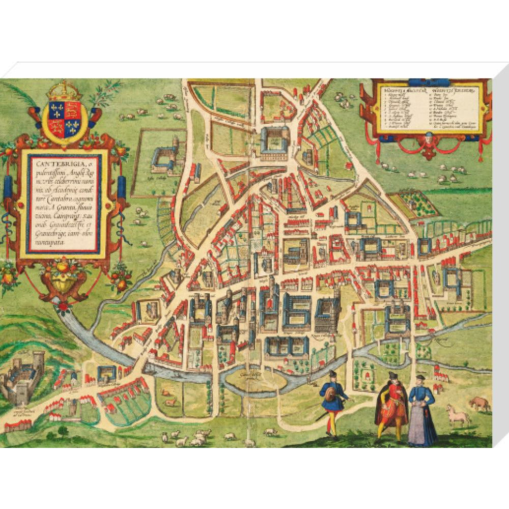 Map of Cambridge 1575 - Art print