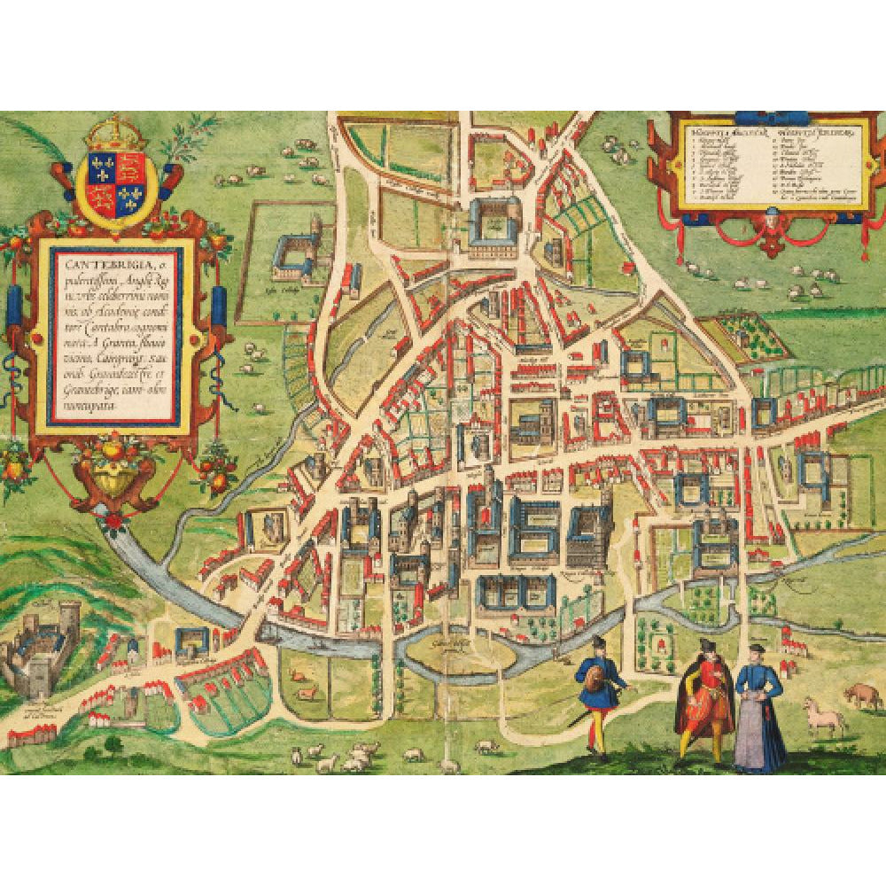 Map of Cambridge 1575 - Art print