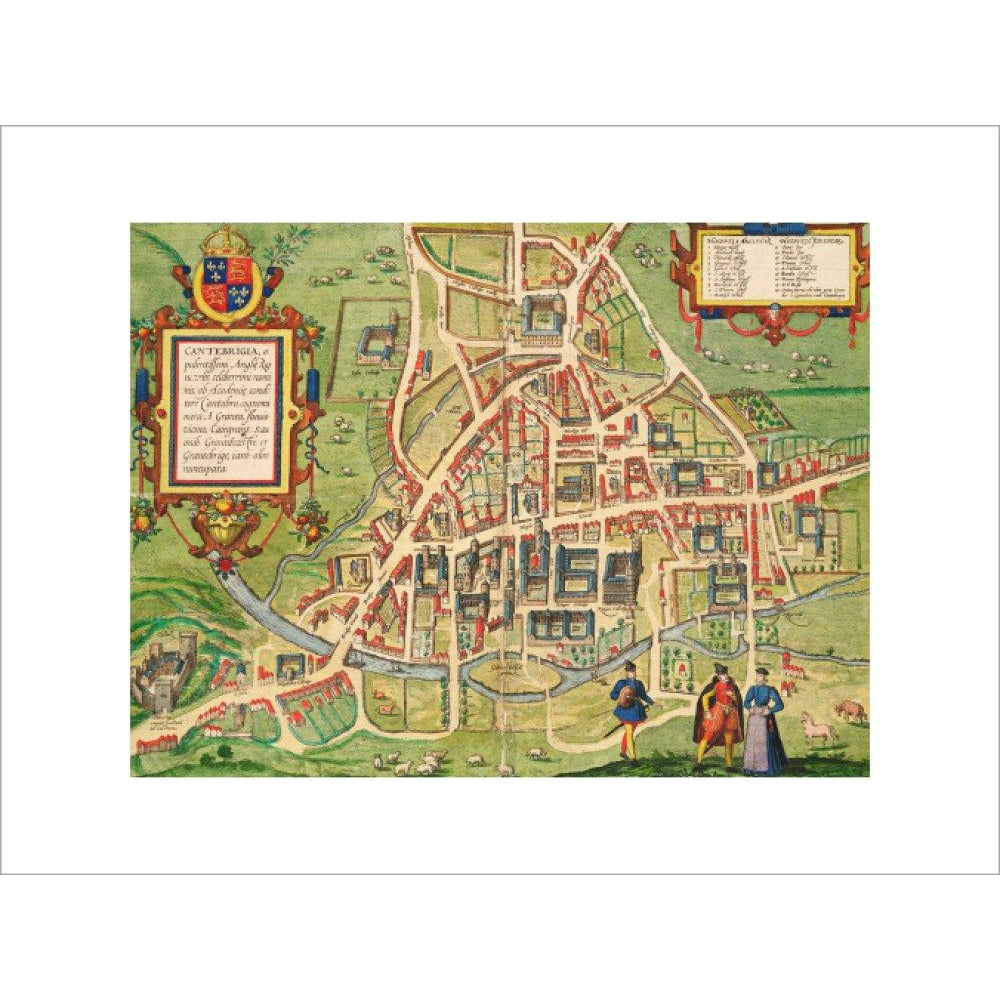 Map of Cambridge 1575 - Art print