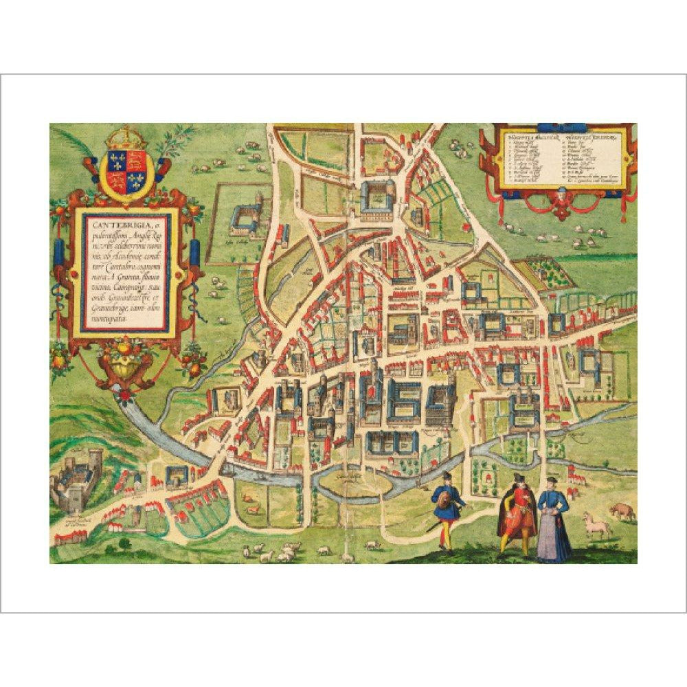 Map of Cambridge 1575 - Art print